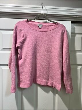 J. Crew Heathered Pink Crewneck Sweater large EUC
